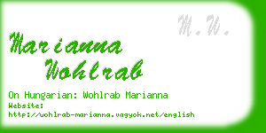 marianna wohlrab business card